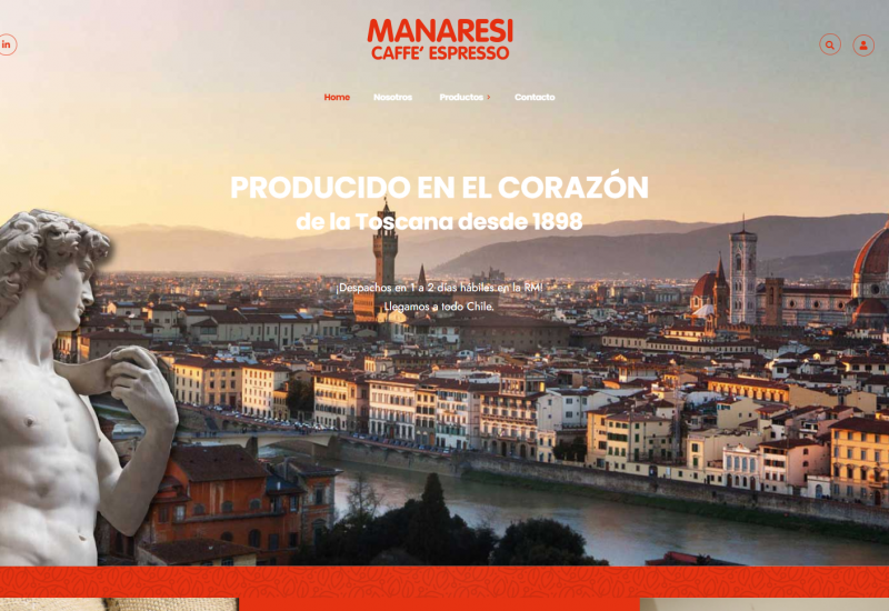 Diseño web manaresicaffe.cl